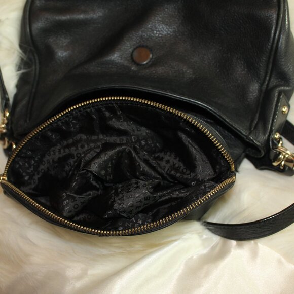 Kate Spade New York Leather Tote shoulder purse Black  bag snap zip 10.5"x 9" ; - Picture 5 of 9